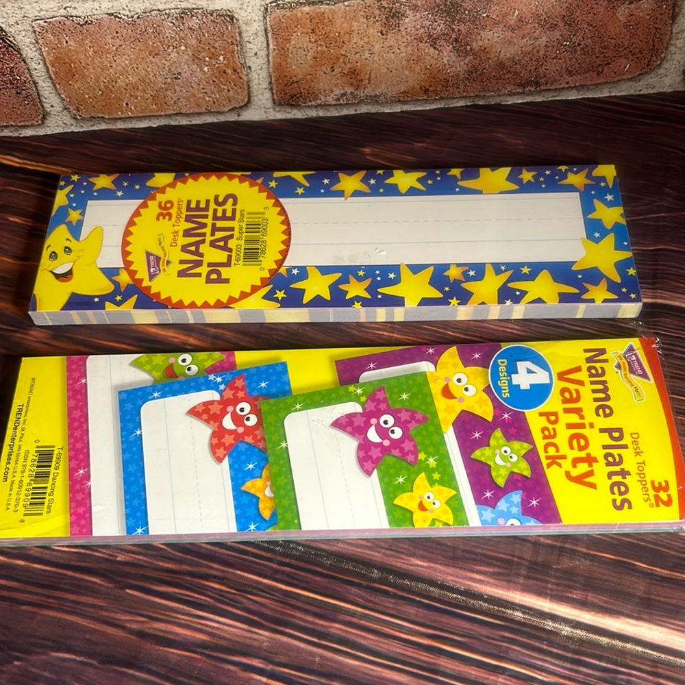 2 Packs of Desk Toppers Name Plates
